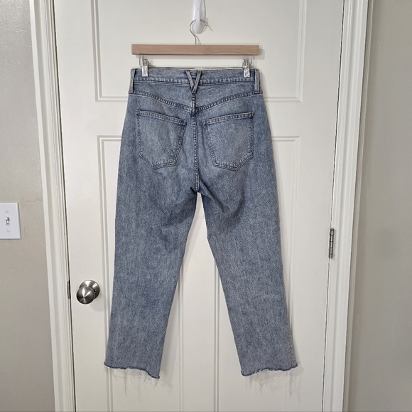 Veronica Beard Joey Straight Leg Jean in‎ Silverwood Size 27 Raw Hemline - Picture 3 of 11